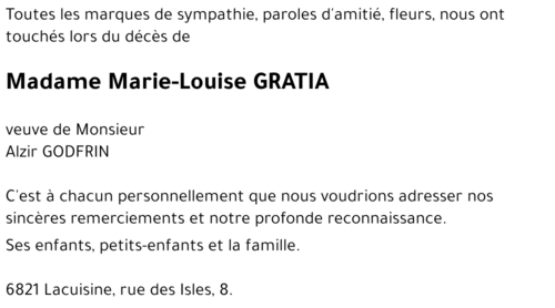 Marie-Louise GRATIA
