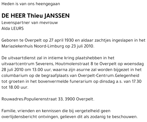 Thieu Janssen