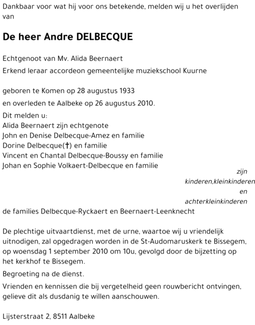 Andre DELBECQUE