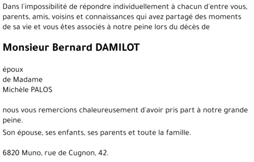 Bernard DAMILOT