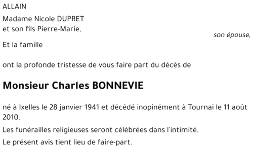 Charles BONNEVIE