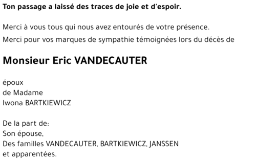 Eric VANDECAUTER