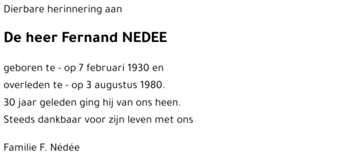 Fernand NEDEE