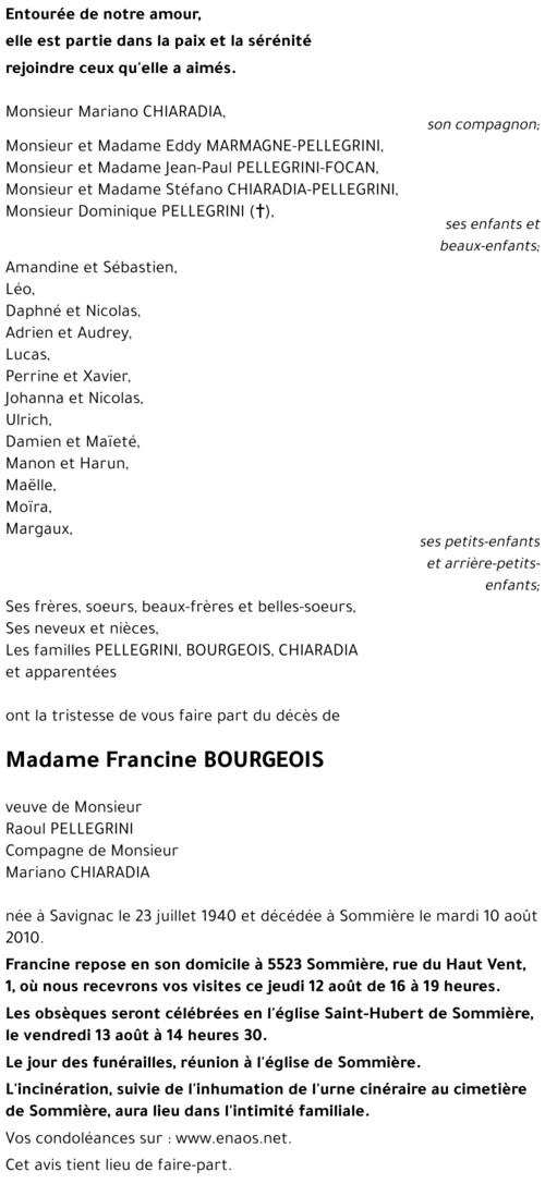 Francine BOURGEOIS
