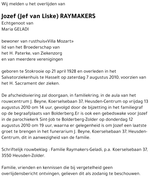 Jozef Raymakers
