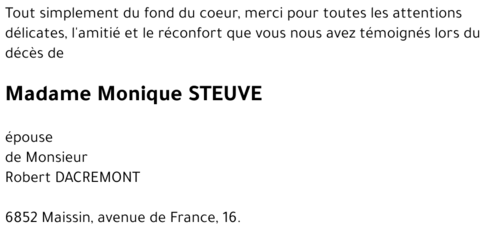 Monique STEUVE