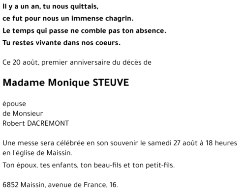 Monique STEUVE