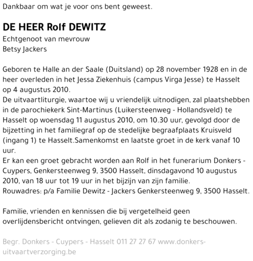 Rolf Dewitz