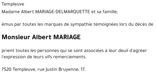 Albert MARIAGE