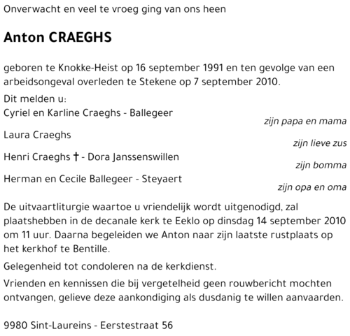 Anton CRAEGHS