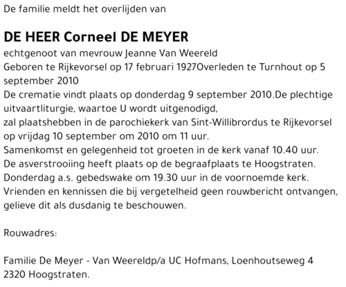 Corneel De Meyer