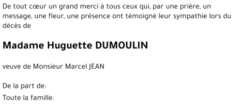 Huguette DUMOULIN