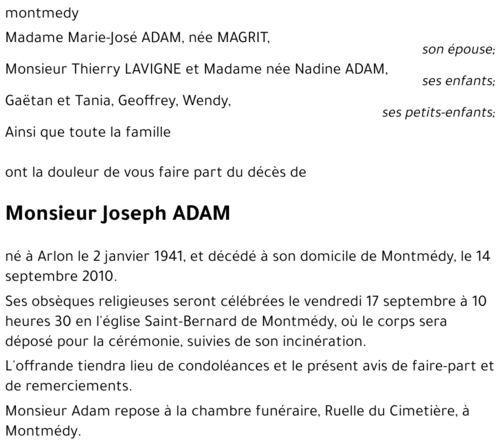 Joseph ADAM