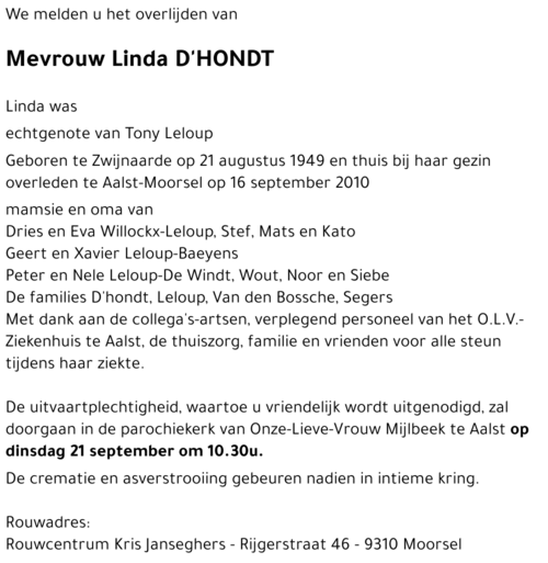 Linda D'HONDT