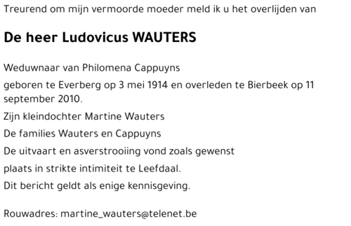 Ludovicus WAUTERS