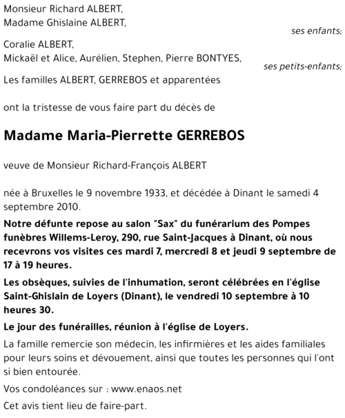 Maria-Pierrette GERREBOS