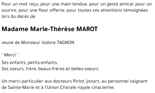 Marie-Thérèse MAROT