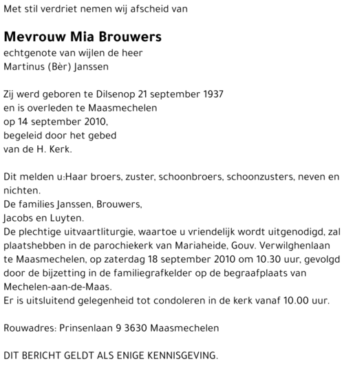 Mia Brouwers