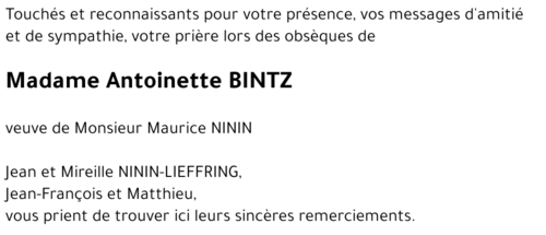 Antoinette BINTZ