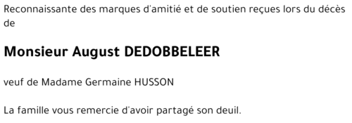 August DEDOBBELEER