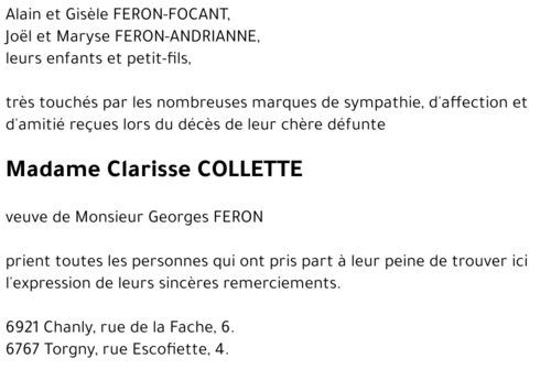 Clarisse COLLETTE