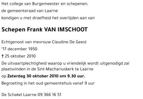 Frank VAN IMSCHOOT