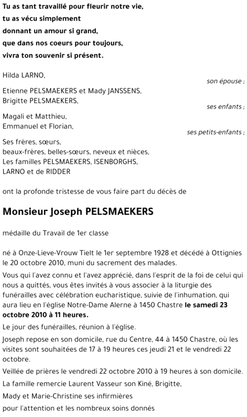 Joseph PELSMAEKERS