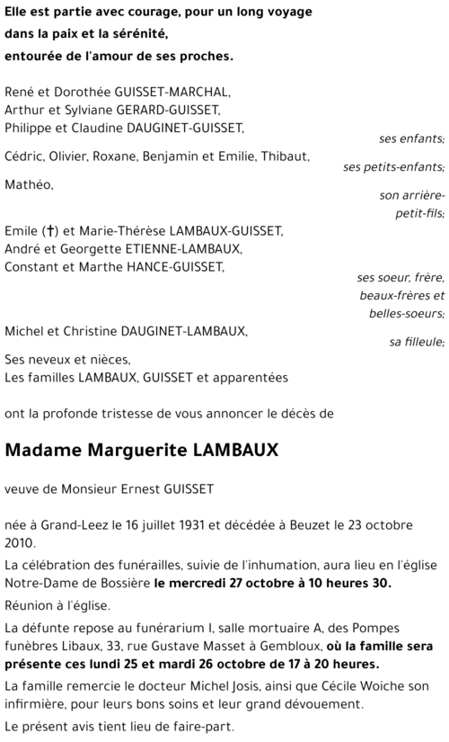 Marguerite LAMBAUX