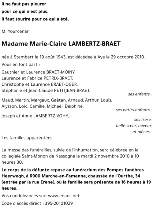 Marie-Claire LAMBERTZ