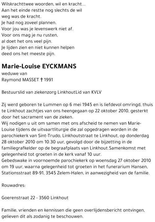 Marie-Louise EYCKMANS