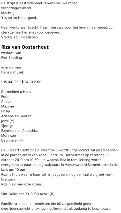 Riza van Oosterhout