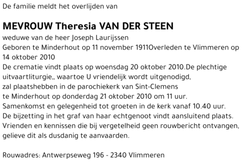 Theresia Van der Steen