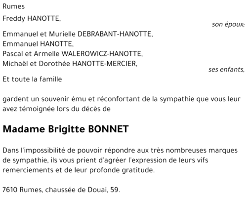 Brigitte BONNET