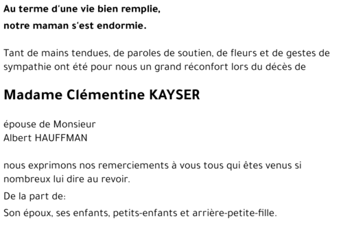 Clémentine KAYSER