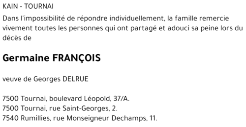 Germaine FRANCOIS