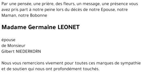 Germaine LEONET