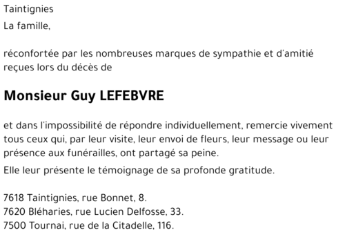 Guy LEFEBVRE
