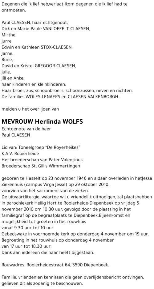 Herlinda Wolfs