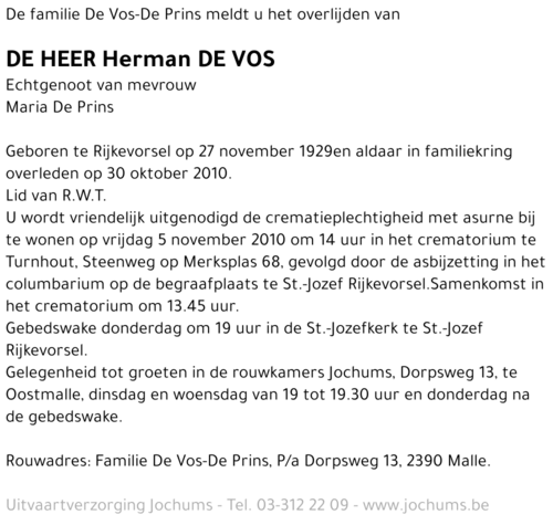 Herman De Vos
