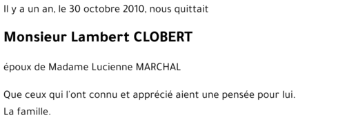 Lambert CLOBERT