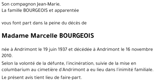 Marcelle BOURGEOIS
