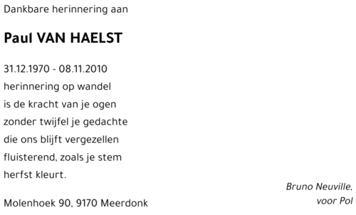 Paul VAN HAELST