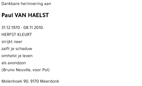Paul VAN HAELST