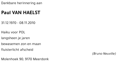 Paul VAN HAELST
