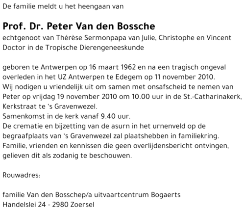 Peter Van den Bossche