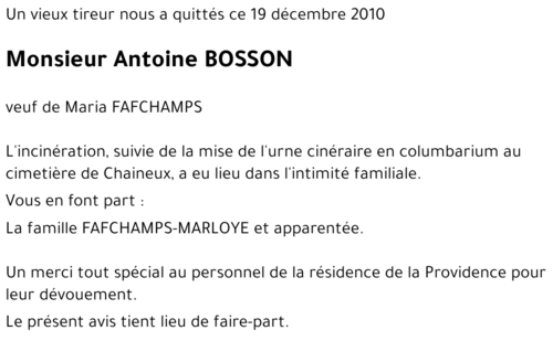 Antoine BOSSON
