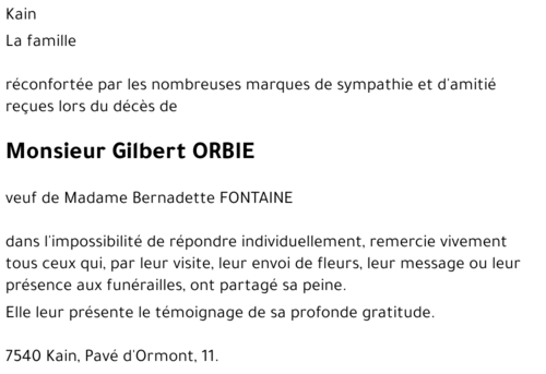 Gilbert ORBIE
