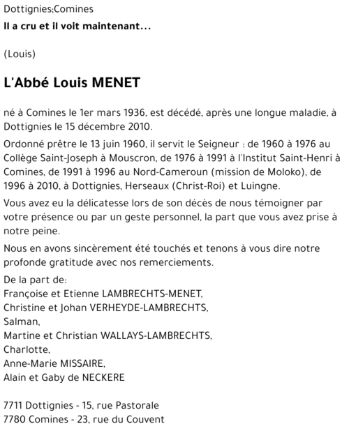 Louis MENET