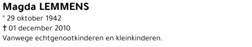 Magda Lemmens