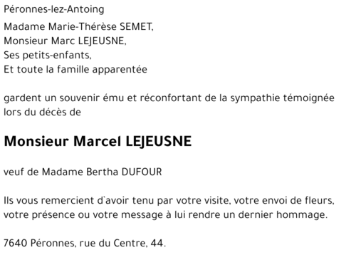Marcel LEJEUSNE